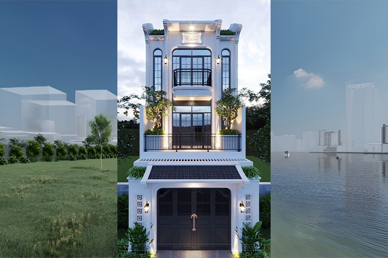 Nhà phố 8x15m đẹp