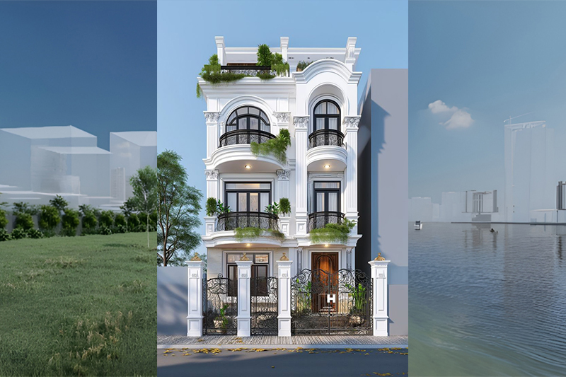 Nhà phố 8x15m đẹp