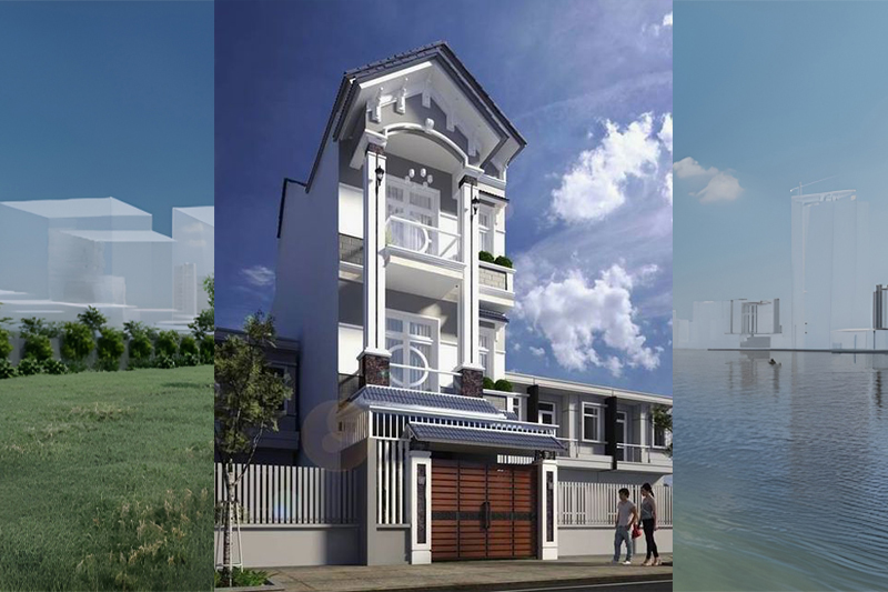 Nhà phố 8x15m đẹp