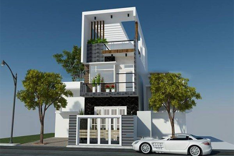 Thiết kế nhà 2 tầng 7x9m đẹp