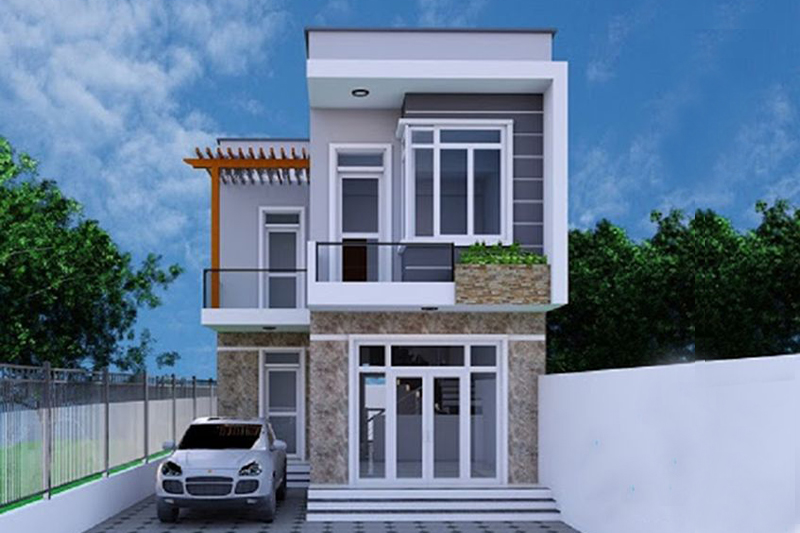 Thiết kế nhà 2 tầng 7x9m đẹp