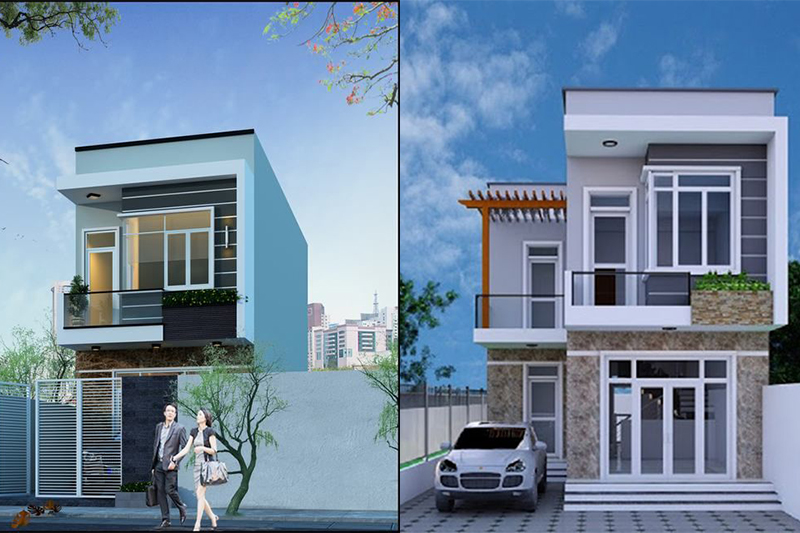 Thiết kế nhà 2 tầng 7x9m đẹp