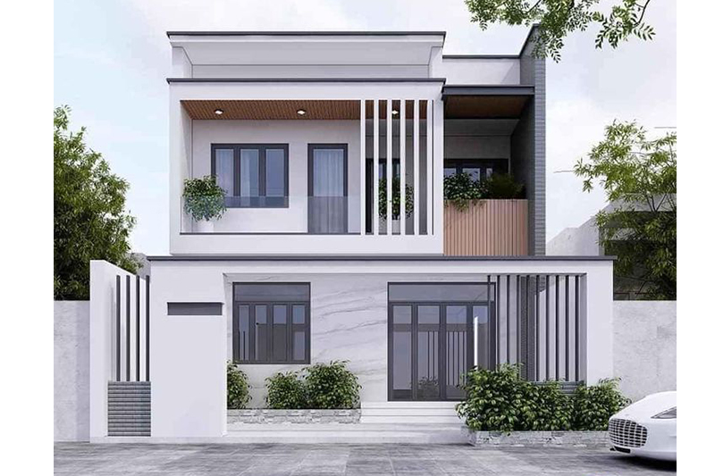Thiết kế nhà 2 tầng 7x9m đẹp