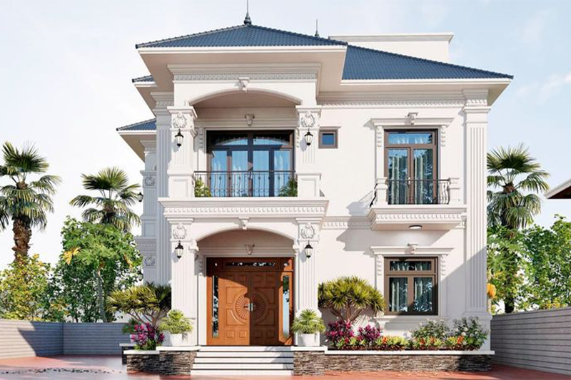 Mẫu thiết kế nhà 2 tầng 8x12m đẹp