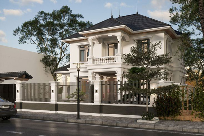 Mẫu thiết kế nhà 2 tầng 9x10m đẹp