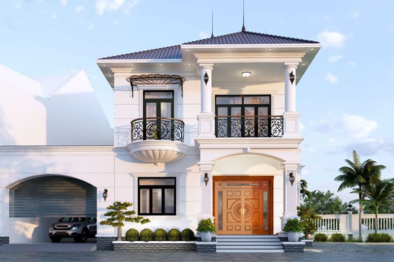 Mẫu thiết kế nhà 2 tầng 9x10m đẹp