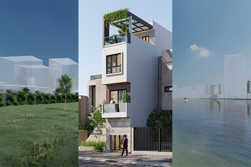 Thiết kế nhà phố 35m2 đẹp