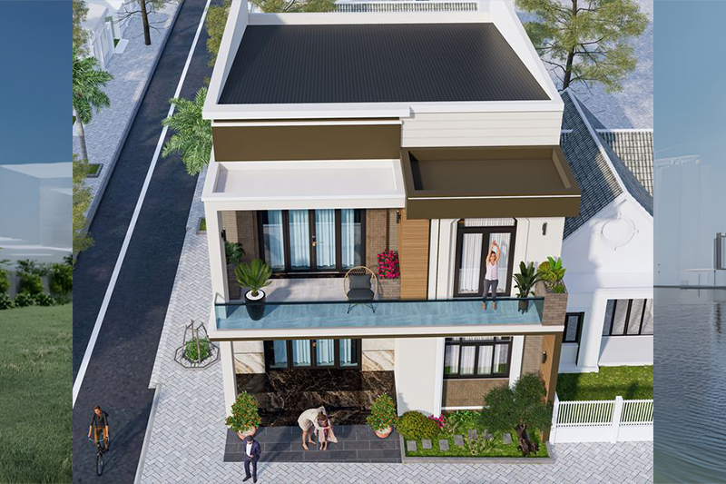 Thiết kế nhà dài 16m rộng 7m đẹp