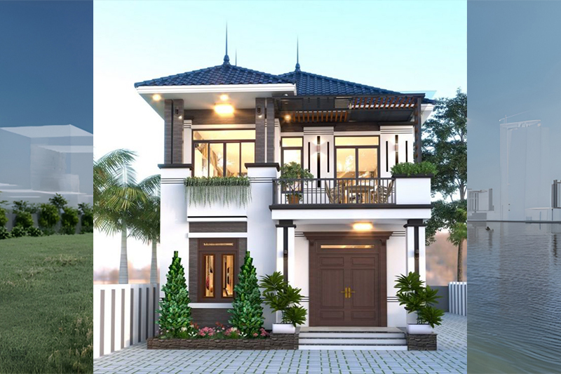 Mẫu thiết kế nhà ngang 10m sâu 10m đẹp