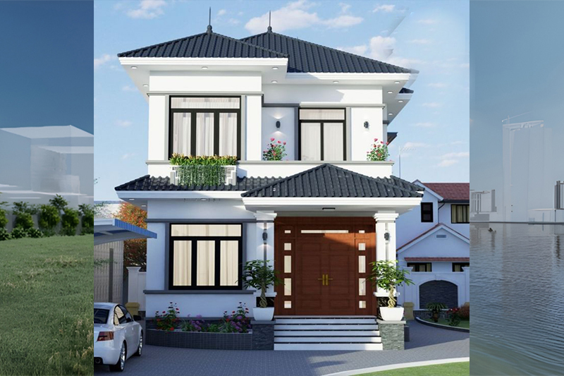 Mẫu thiết kế nhà ngang 10m sâu 10m đẹp