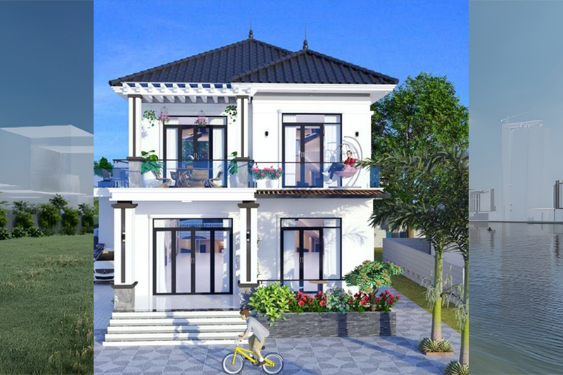 Mẫu thiết kế nhà ngang 10m sâu 10m đẹp