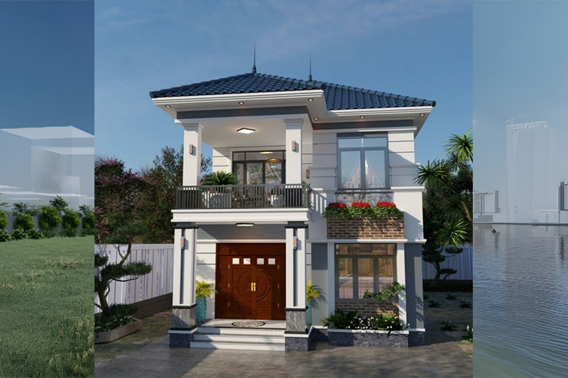 Mẫu thiết kế nhà ngang 10m sâu 10m đẹp