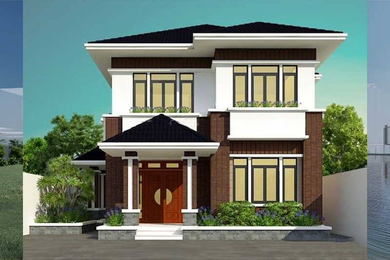 Mẫu thiết kế nhà ngang 10m sâu 10m đẹp