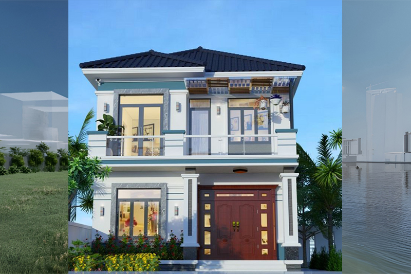Mẫu thiết kế nhà ngang 10m sâu 10m đẹp