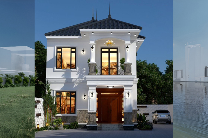 Mẫu thiết kế nhà ngang 10m sâu 10m đẹp