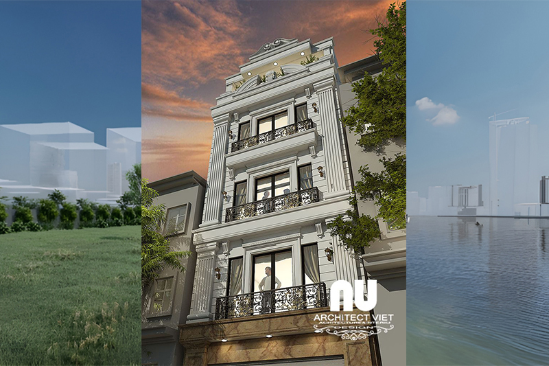 Thiết kế nhà ngang 4m dài 10m đẹp