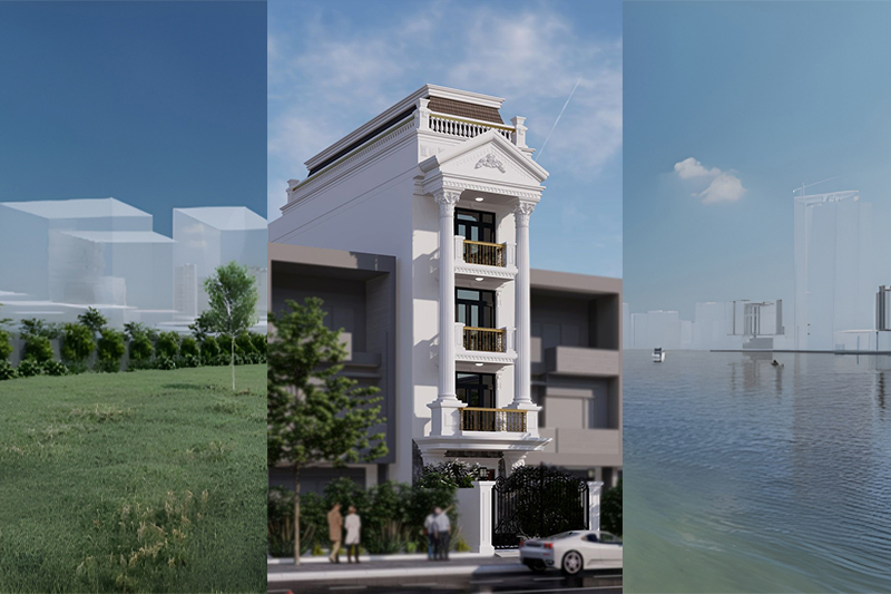 Thiết kế nhà ngang 4m dài 10m đẹp