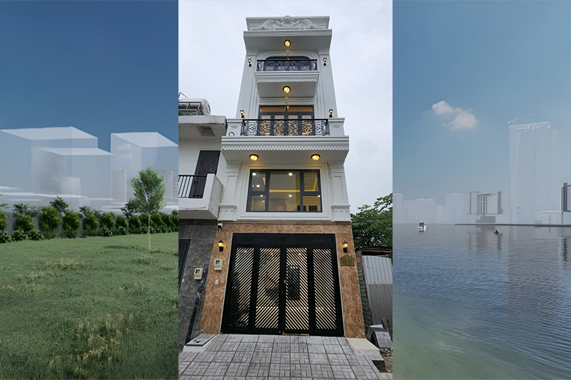 Thiết kế nhà ngang 4m dài 10m đẹp