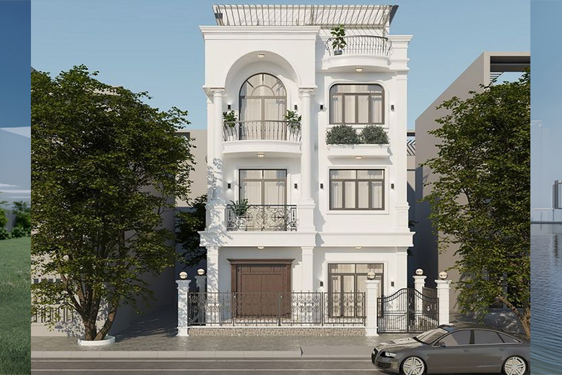 Thiết kế nhà ngang 8m dài 14m