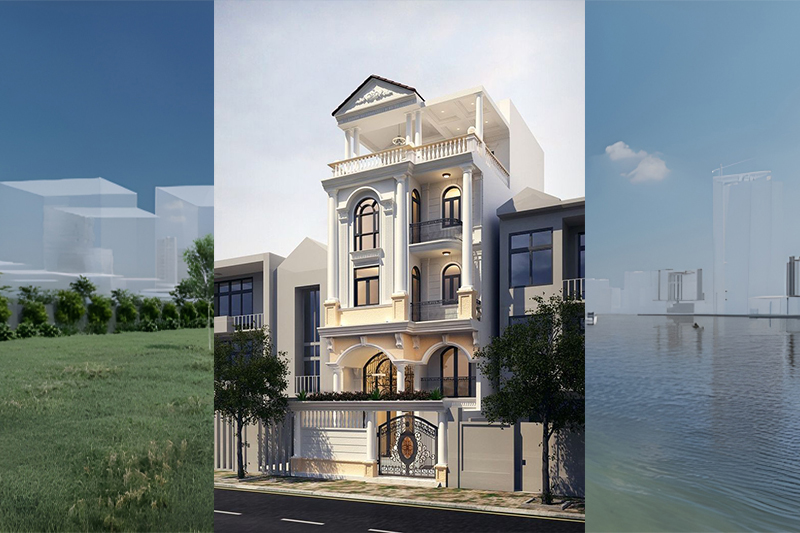 Thiết kế nhà ngang 8m dài 14m