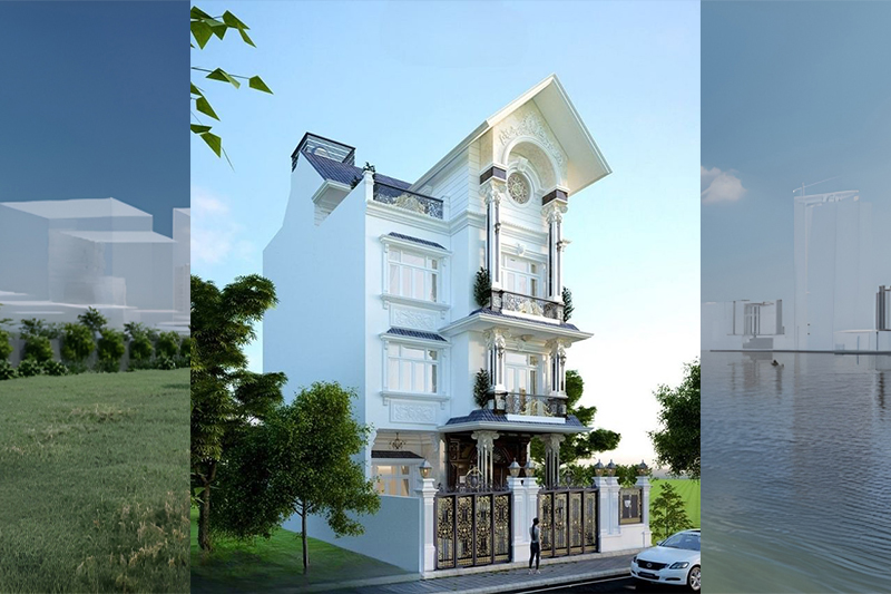 Thiết kế nhà ngang 8m dài 14m