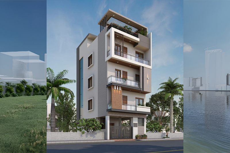 Thiết kế nhà vừa ở vừa cho thuê kinh doanh