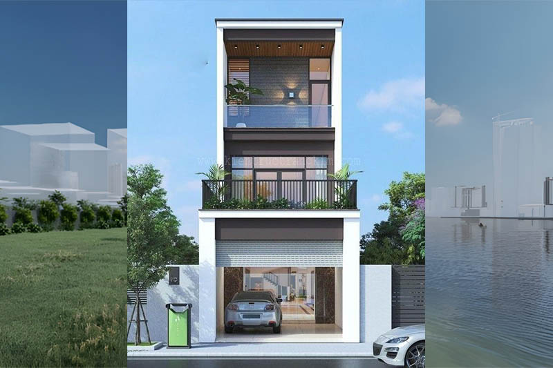 Thiết kế nhà 5×18 có gara đẹp