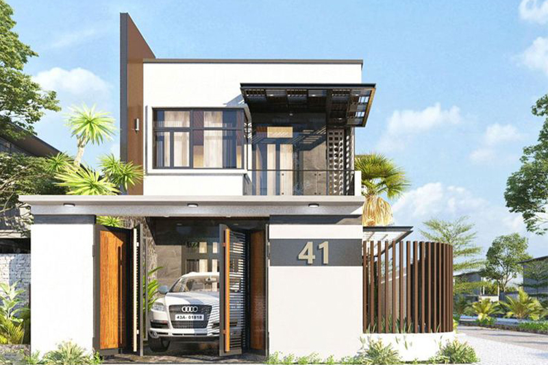 Mẫu thiết kế nhà vuông 8x8m 2 tầng