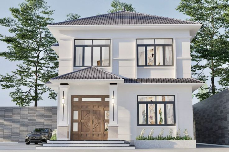 Mẫu thiết kế nhà vuông 8x8m 2 tầng