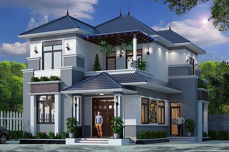 Mẫu thiết kế nhà vuông 8x8m 2 tầng