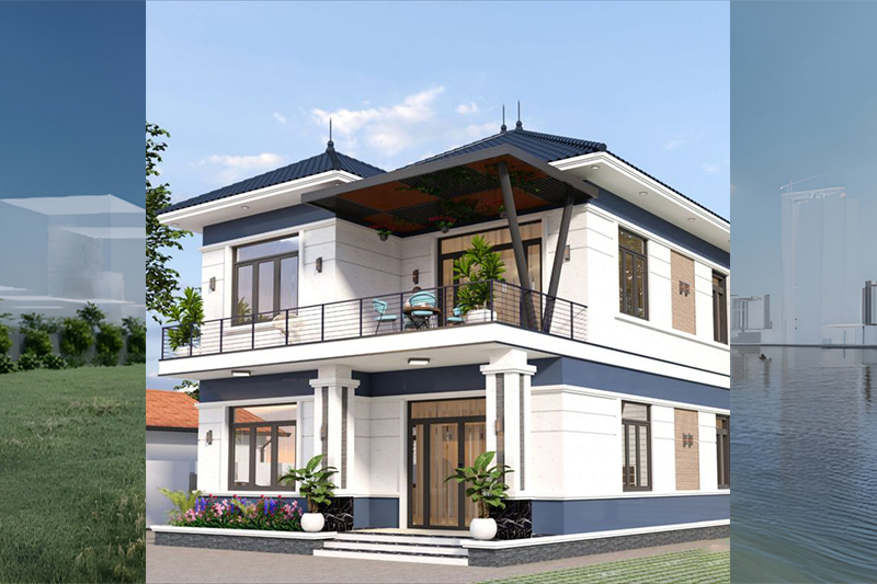 Thiết kế nhà vuông 9×9m đẹp