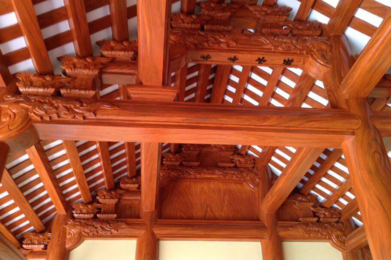 Nhà gỗ 3 gian hiện đại
