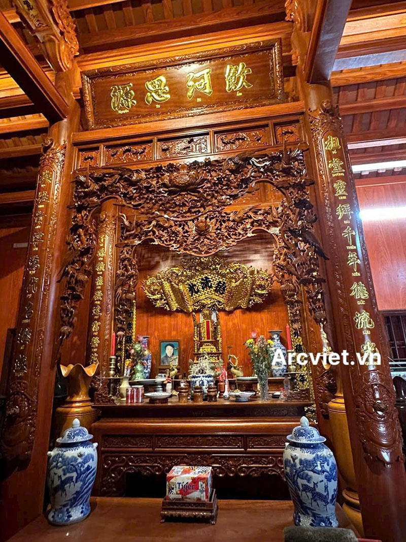 Hình ảnh nội thất nhà cổ kẻ truyền được làm từ chất liệu bê tông 