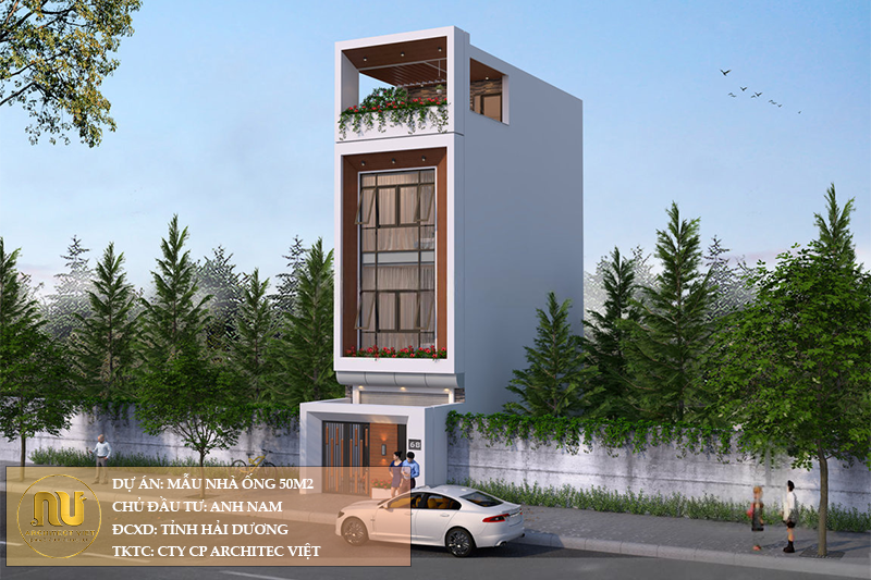 Mẫu Thiết Kế Nhà Ống 50m2 Đẹp