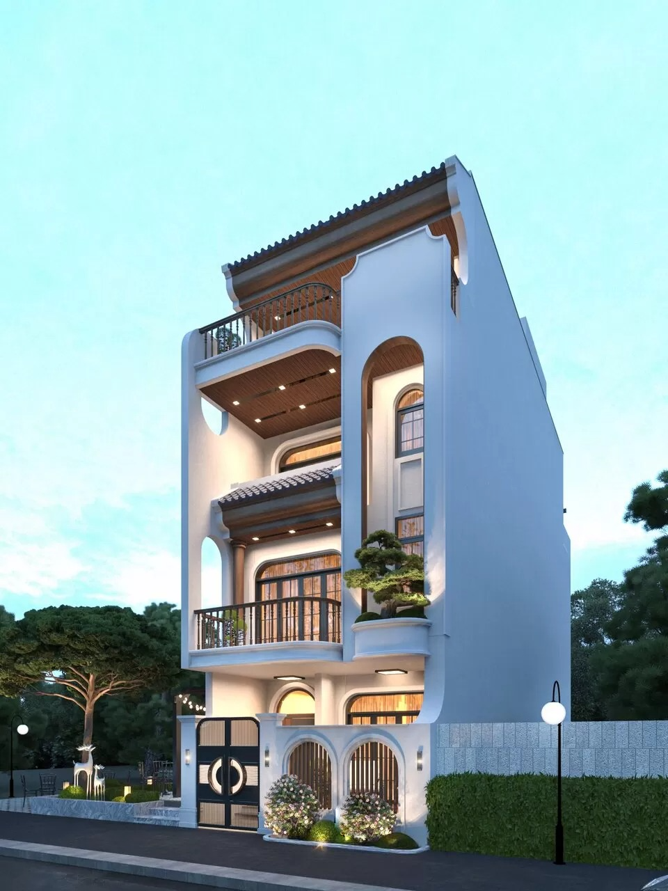 Nhà Phố Phong Cách Địa Trung Hải