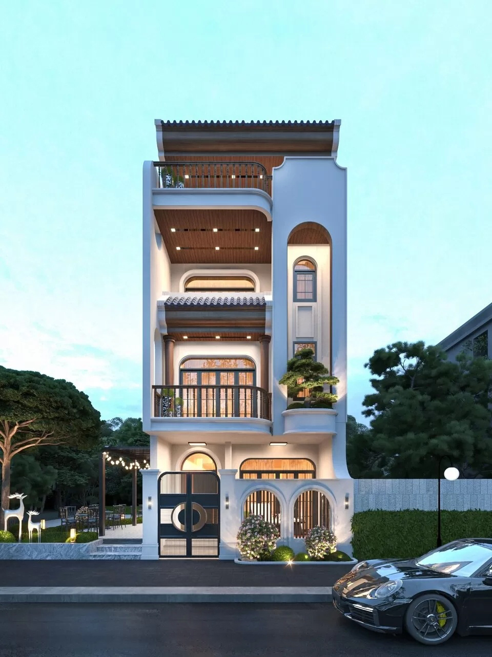 Nhà Phố Phong Cách Địa Trung Hải