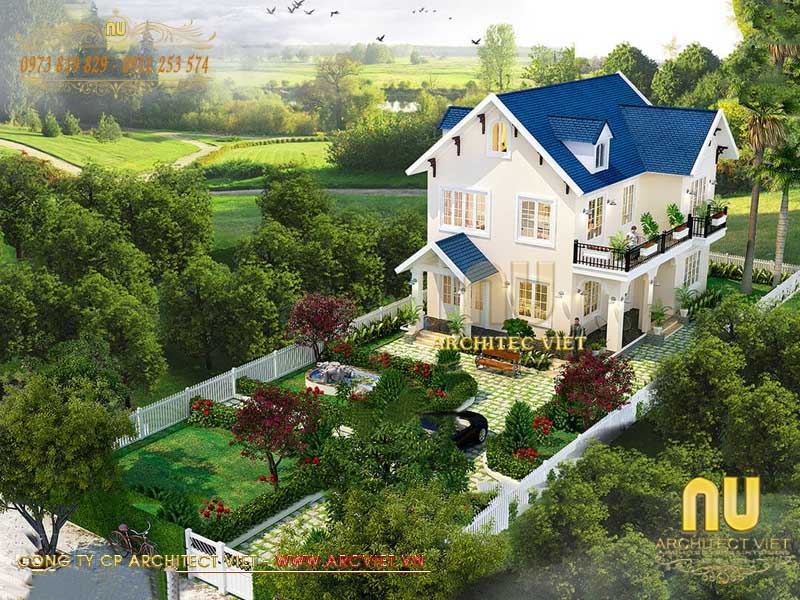 Biệt Thự Nhà Vườn 2 Tầng Hiện Đại