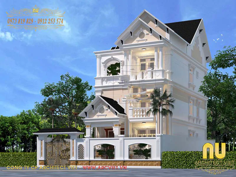 Biệt Thự Tân Cổ Điển 3 Tầng Mái Thái