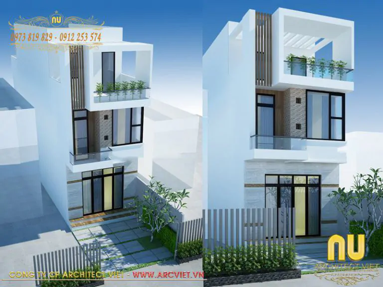 Mặt Tiền Nhà Phố 5m 2 Tầng 1 Tum