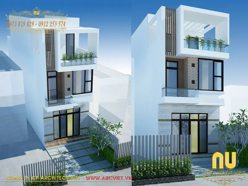 Mặt Tiền Nhà Phố 5m 2 Tầng 1 Tum