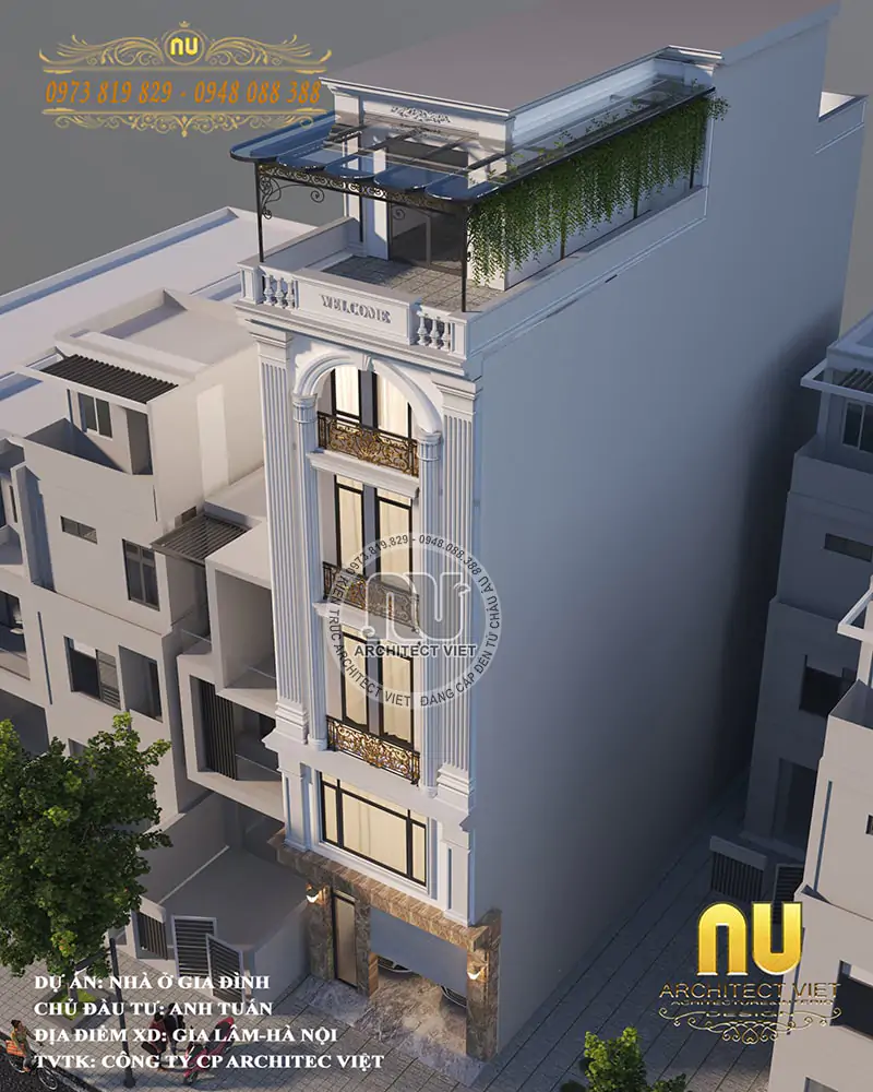 Mặt Tiền Nhà Phố 5m 5 Tầng