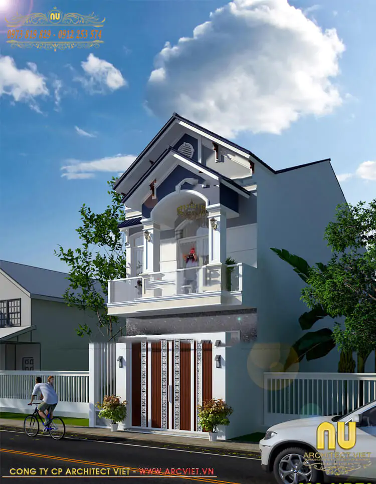 Mẫu Nhà 2 Tầng 5x15m 4 Phòng Ngủ