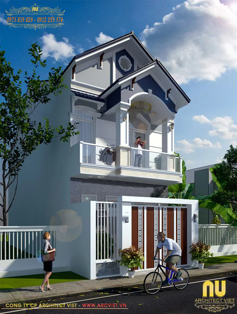 Mẫu Nhà 2 Tầng 5x15m 4 Phòng Ngủ