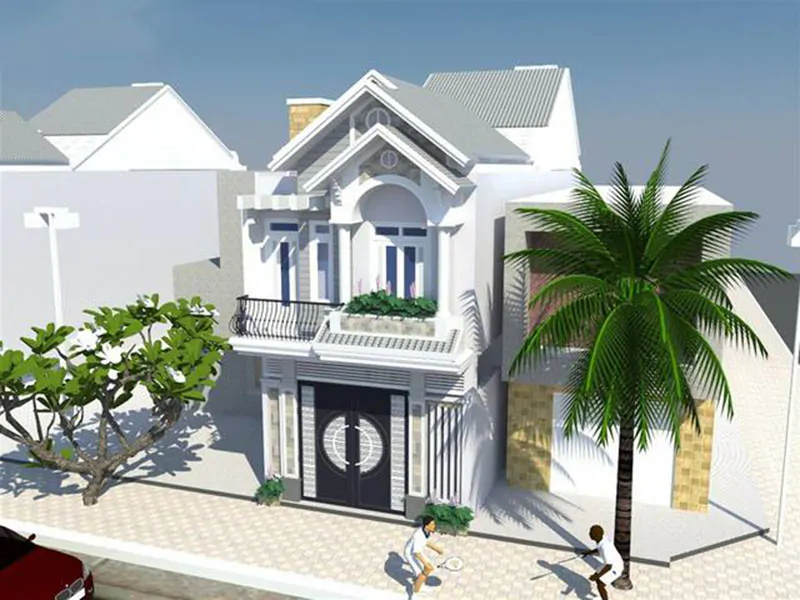 Mẫu Nhà 2 Tầng 5x20 4 Phòng Ngủ