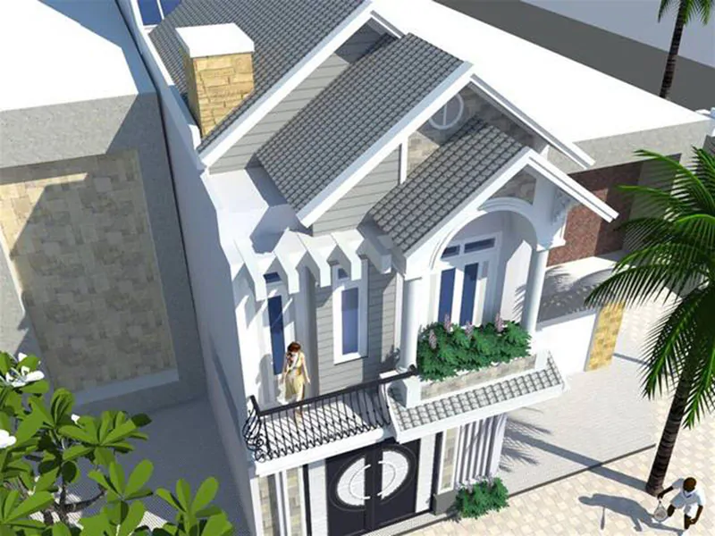 Mẫu Nhà 2 Tầng 5x20 4 Phòng Ngủ