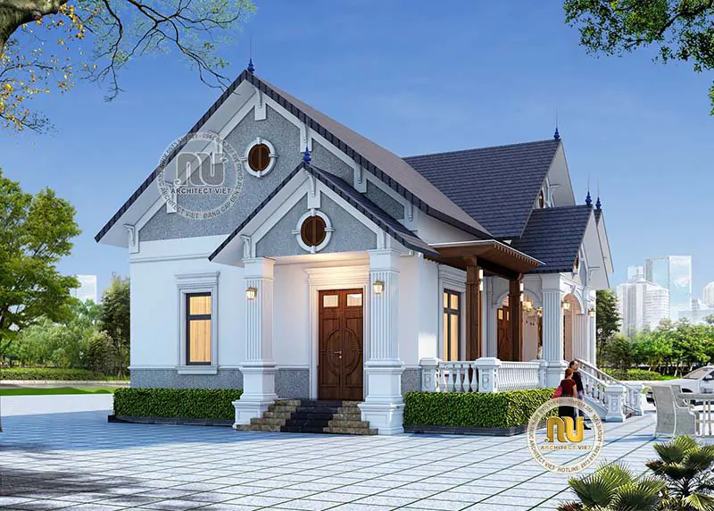 Mẫu Nhà Cấp 4 Mái Thái 8x12m