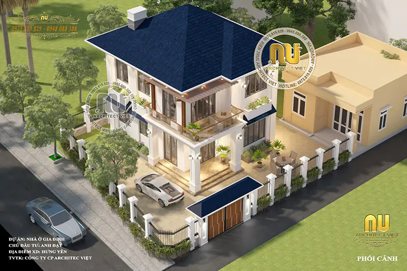 Mẫu Nhà Mái Nhật 2 Tầng Hiện Đại