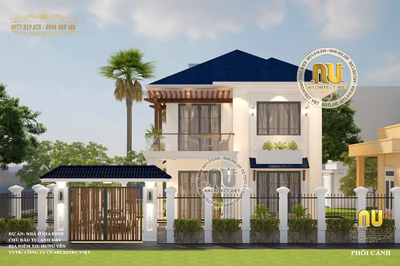 Mẫu Nhà Mái Nhật 2 Tầng Hiện Đại