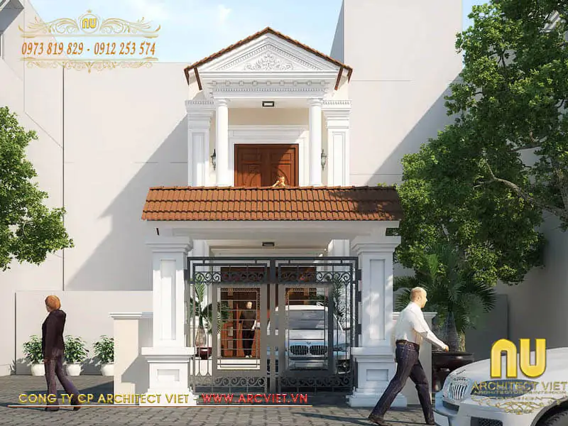 Mẫu Nhà Mặt Tiền 5m 2 Tầng