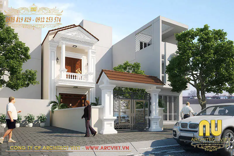 Mẫu Nhà Mặt Tiền 5m 2 Tầng